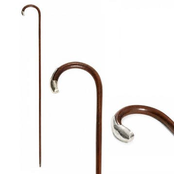 Wandelstok - Zilver, Hout