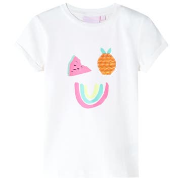 vidaXL Kindershirt 116 ecru, Verzenden, Nieuw