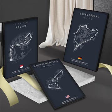 F1 Circuit Poster: Monaco Imola Track Art - Stijlvolle Motor, Verzenden, Nieuw