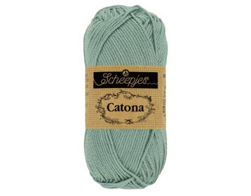 Scheepjes Catona 50g - 528 Silver Blue, Ophalen of Verzenden, Nieuw, Breien of Haken, Wol of Garen