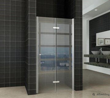 Douchedeur Vouwbaar Maki Rechts 100x200cm - 8mm helderglas, Ophalen of Verzenden, Nieuw, Chroom, Bad