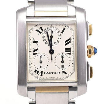 Cartier - Tank Française Chronoflex - W51004Q4 - Heren -, Nieuw