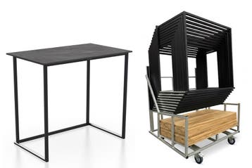 Supercombi | 10x Statafel Times Square 120x70cm + trolley, Ophalen of Verzenden, Nieuw, Kunststof