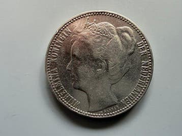 Nederland. Wilhelmina. 1 Gulden 1901 (Zonder minimumprijs), Postzegels en Munten