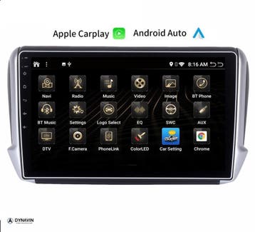 Radio Peugeot 208/2008 navigatie carkit android 15 carplay, Ophalen of Verzenden, Nieuw