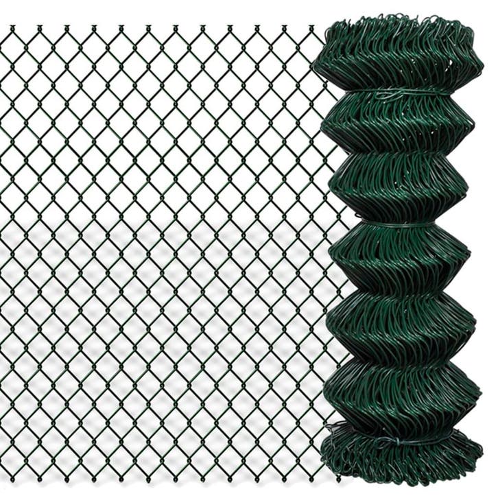 vidaXL Gaashek 1x15 m staal groen, Tuin en Terras, Schuttingen, Nieuw, IJzer, 1 tot 2 meter, Verzenden