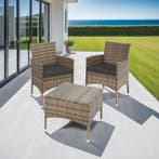 Wicker zitgroep Luzern 2+1 met kussenhoezen in 2 kleuren - n, Verzenden, Nieuw