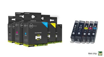 Geschikt Canon PGI-5BK en cli-8 serie inkt  MET CHIP, Nieuw, Cartridge, Inktmedia