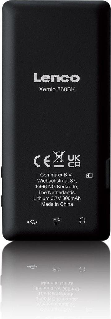 MP3 Speler met Bluetooth - Inc. 8GB SD - Zwart - Lenco - XEM, Verzenden, Zo goed als nieuw