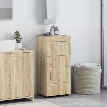 vidaXL Badkamerkastenset met lade TULUM Sonoma Eiken 37 x, Verzenden, Nieuw
