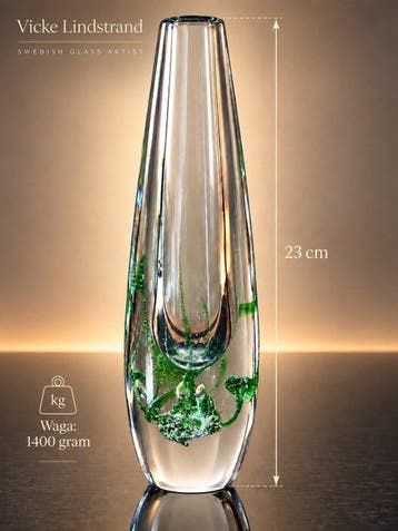 Kosta - Vicke Lindstrand - Vaas - Glas - “Algen” vaas -