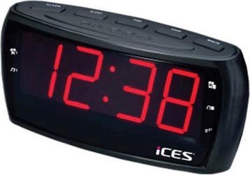 Wekkerradio - Digitale wekker - Alarmklok - Zwart - Ices - I, Verzenden, Zo goed als nieuw