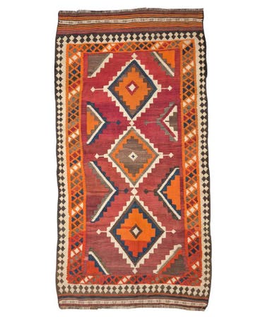 Tribal Kelim kashkay 290x1500 handgeweven wollen vloerkleed, Huis en Inrichting, 200 cm of meer,  Perzisch tapijt kelim killim wollen vloerkleed handgeknoopt 