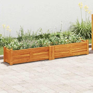 vidaXL Plantenbak verhoogd 150x30x25 cm acaciahout, Minder dan 30 cm, Verzenden, Minder dan 60 cm, Nieuw