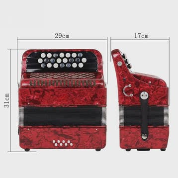 Professionele 22-Toets 8-Bas Accordeon voor Beginners en Gev, Muziek en Instrumenten, Accordeons, Verzenden, Nieuw