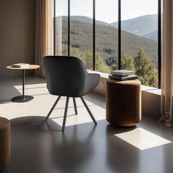 Draaibare fluwelen stoel Snug, gestoffeerd, Huis en Inrichting, Stoelen, Verzenden, Nieuw