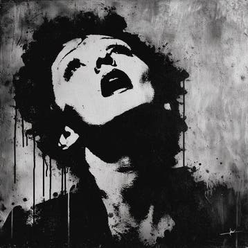 David Law (1967) - Edith Piaf II (Stencil)