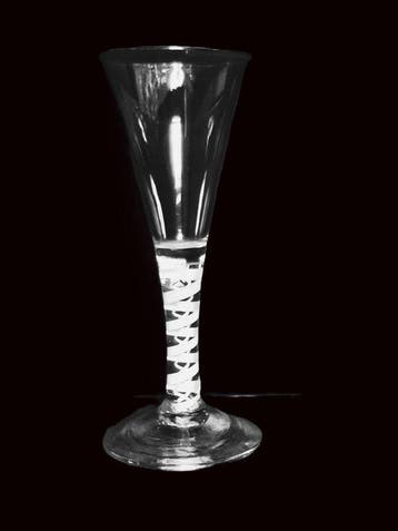 Wijnglas - Stevig Georgisch twist wijnglas c1760 - Loodglas, Antiek en Kunst, Antiek | Glas en Kristal
