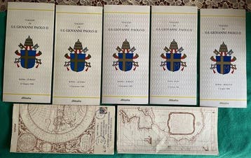Alitalia Vijf brochures / officiële vluchtschemas gedrukt