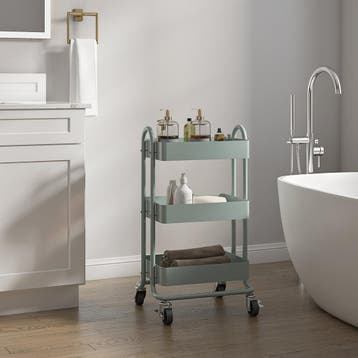 [en.casa] Keukentrolley Pyhäntä met 3 manden 78,5x46x35 cm m, Verzenden