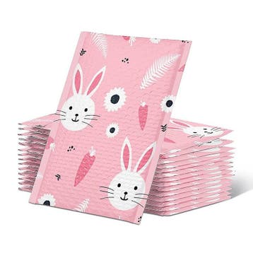 1 x Konijntjes luchtkussen envelop afm. 27 x 20cm roze, Ophalen of Verzenden, Nieuw