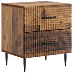 vidaXL Nachtkastje met lade Oud hout 43 x 34,5 x 47,5 cm, Minder dan 45 cm, Verzenden, Nieuw, Minder dan 55 cm