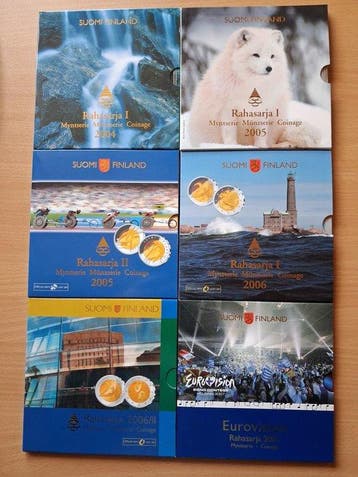 Finland. Year Set (BU) 2004/2007 (6 sets) (Zonder