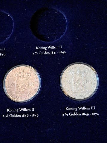 Nederland. Willem II en Willem III. 2 1/2 Gulden 1848 en, Postzegels en Munten, Munten | Nederland