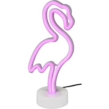 LED Tafellamp - Trion Flamingo - 1W - USB - Rond - Mat Wit -, Ophalen of Verzenden, Nieuw, Kunststof