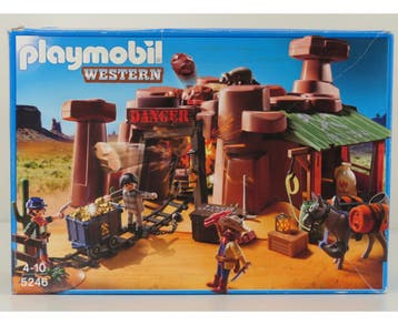 Playmobil 5246 Western Goldmine compleet OVP #9941, Ophalen of Verzenden, Gebruikt
