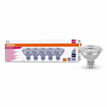 Voordeelpack 5x Osram LED MR16 GU5.3 2.6W 2700K warm wit..., Ophalen of Verzenden, Nieuw