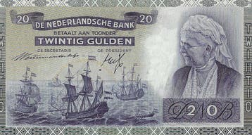 Bankbiljet 20 gulden 1939 Emma UNC, Verzenden