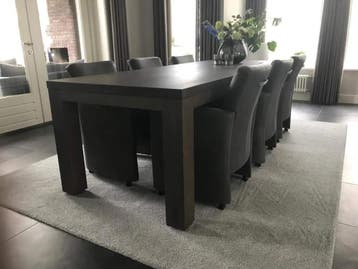 Set van 6 leren eetkamerfauteuils - met armleuning en, Huis en Inrichting, Stoelen, Ophalen of Verzenden, Nieuw, Leer