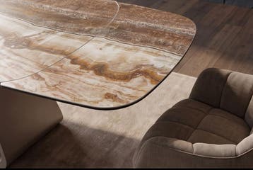 Eettafel INFINITY 180-220-260cm bootvormig uitschuifbaar, Ophalen of Verzenden, Nieuw