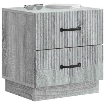 vidaXL Nachtkastje 2 pcs Grijs sonoma 43 x 34,5 x 44,5 cm, Minder dan 45 cm, Verzenden, Nieuw, Minder dan 55 cm