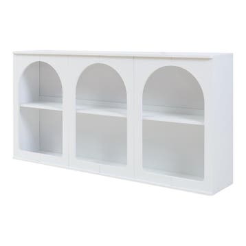 Dressoir Trorhun 160x30x80 cm wit [en.casa], Verzenden, Nieuw