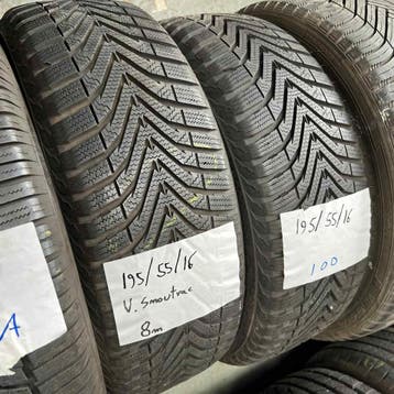 2 x Vredestein Snowtrac 195-55-16 Winterbanden 8mm, Auto-onderdelen, Banden en Velgen, Gebruikt, 16 inch, Band(en), Personenwagen