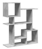 Roomdivider Boekenkast – 5 Vakken in Betonlook Hout, Verzenden, Nieuw