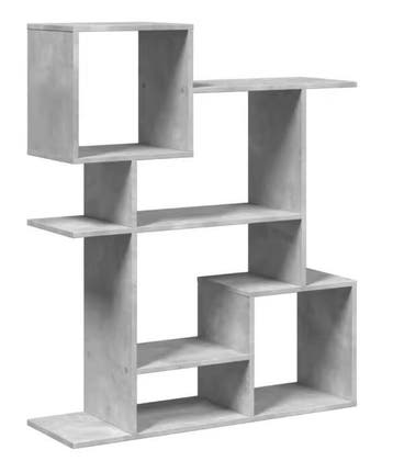 Roomdivider Boekenkast – 5 Vakken in Betonlook Hout, Huis en Inrichting, Kasten | Boekenkasten, Verzenden, Nieuw