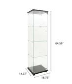 Glazen Vitrinekast met LED – 4-Laags Moderne Displaykast, Huis en Inrichting, Kasten | Vitrinekasten, Verzenden, Nieuw