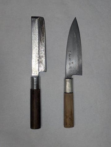 Keukenmes - Staal, Hout - Japan - Traditionele Japanse dunne