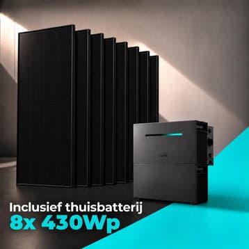 Zonnepanelen Thuisbatterij Pakket - 4 kWh - 8x 430Wp, Ophalen of Verzenden, Nieuw