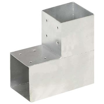 vidaXL Paalverbinding L-vorm 101x101 mm gegalvaniseerd, Verzenden, Nieuw