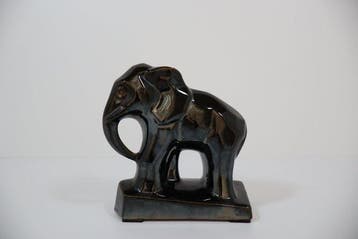 Beeld, Olifant - 18 cm - Aardewerk