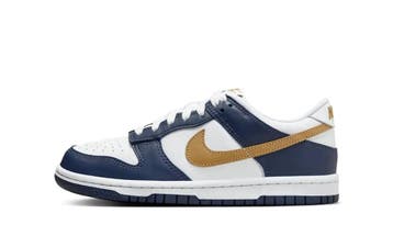 Nike Dunk Low Midnight Navy Wheat (GS), Kleding | Heren, Nieuw