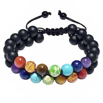 Fako Bijoux - Dubbele Kralen Armband - 8mm - Natuursteen, Verzenden, Nieuw