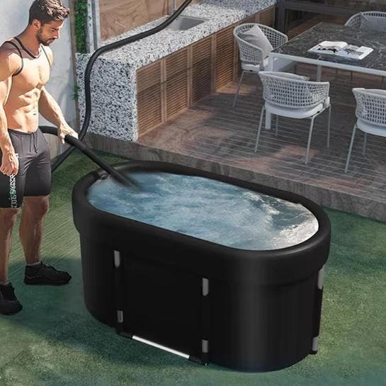Opvouwbaar ijsbad XL ovaal cold plunge met deksel, Sport en Fitness, Gezondheidsproducten en Wellness, Nieuw, Verzenden