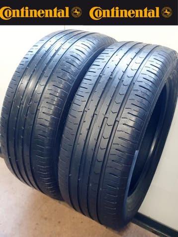 2x 215 55 R17 CONTINENTAL 6.5 a 7mm €69,99 GEMONTEERD EN AL, Ophalen, 17 inch, Band(en), Personenwagen