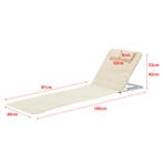 [en.casa] Strandmat Cellorigo met rugleuning set van 2 beige, Tuin en Terras, Tuinsets en Loungesets, Verzenden, Nieuw