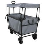 vidaXL Vouwbare Handtrolley Grijs 105 x 56.5 x 116 cm Oxford, Verzenden, Nieuw